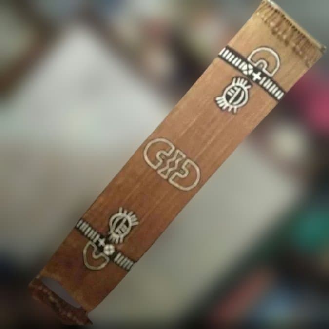 

[USED] Africa, Republic of Mali, Bogolan three-piece band, mud-dyed, rouge-dyed tapestry