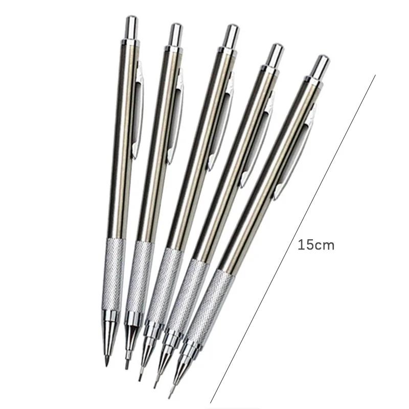0.3 0.5 0.7 0.9 1.3 2.0mm Mechanical Pencil Set Full Metal Art Drawing Painting Automatic Pencil with Leads Office School Supply KTY