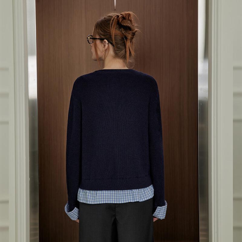 UNIFREE Faux Two-Piece Knit Cardigan