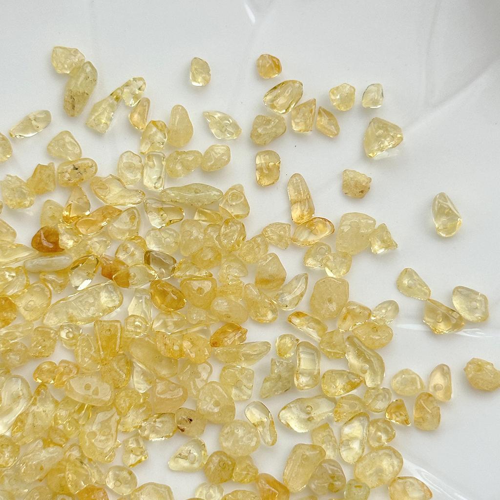 Naturstein citrin akvamarin månesten knuste løse perler diy tilbehørsmaterialer armbånd halskjede perler