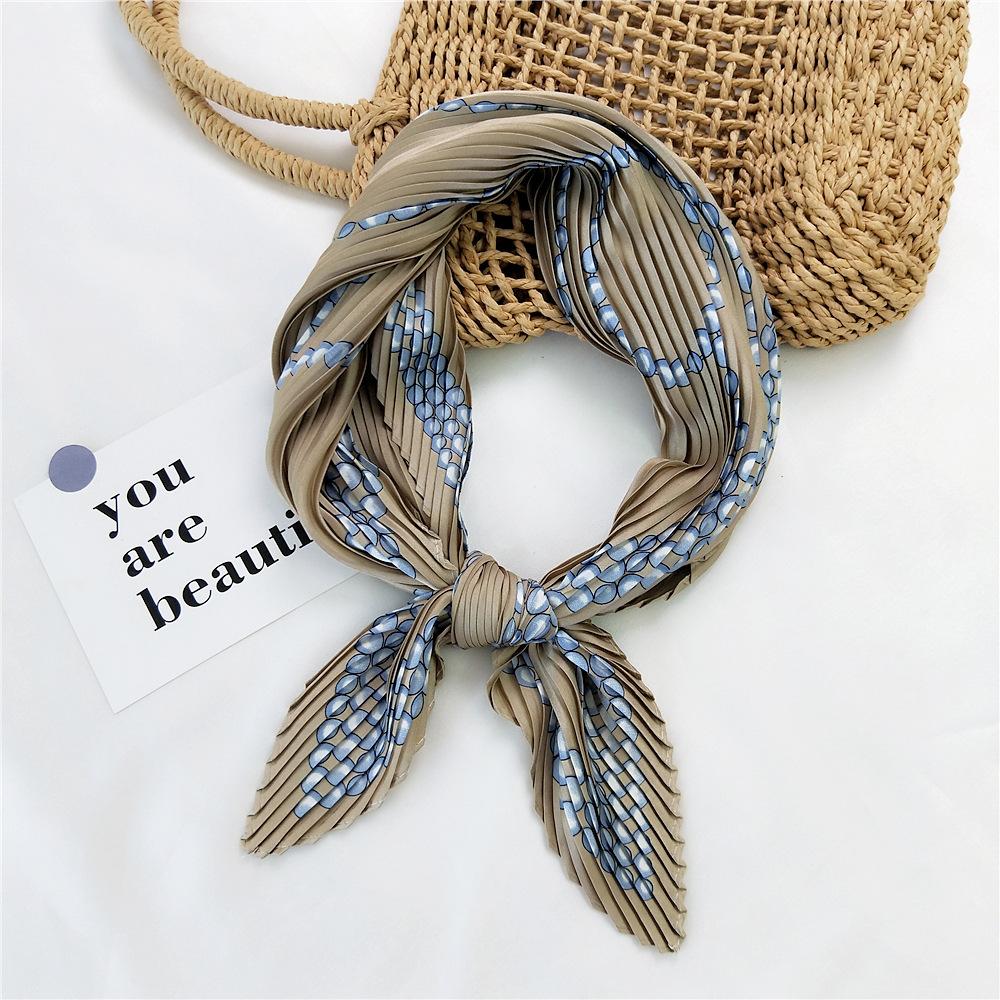 Decorative Simple Texture Silk Scarf Women'S New Style Spring And Autumn Summer Fashion Versatile Headscarf Work Scarf