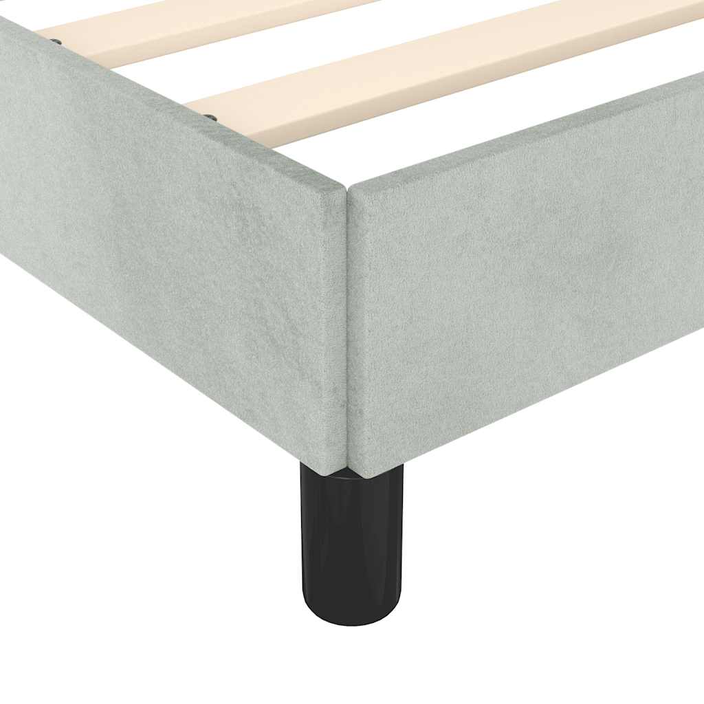 Bed Frame without Mattress Light Grey California King Velvet