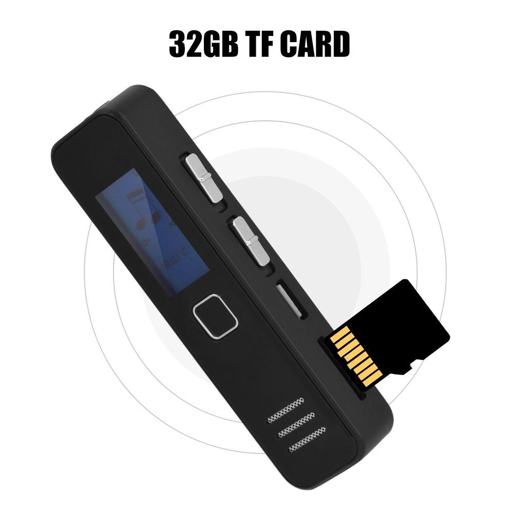 Registratore Vocale Digitale Scheda TF da 32GB 192kbps Registrazione di 20 ore Riproduzione MP3 Mini Registratore Vocale