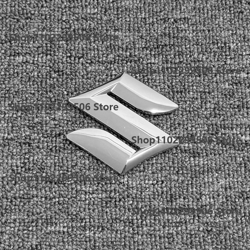ABS Car Front Grille Eemblem Rear Trunk Badge Sticker For Suzuki Swift VVT Chrome silvery Original car color Logo Accessories