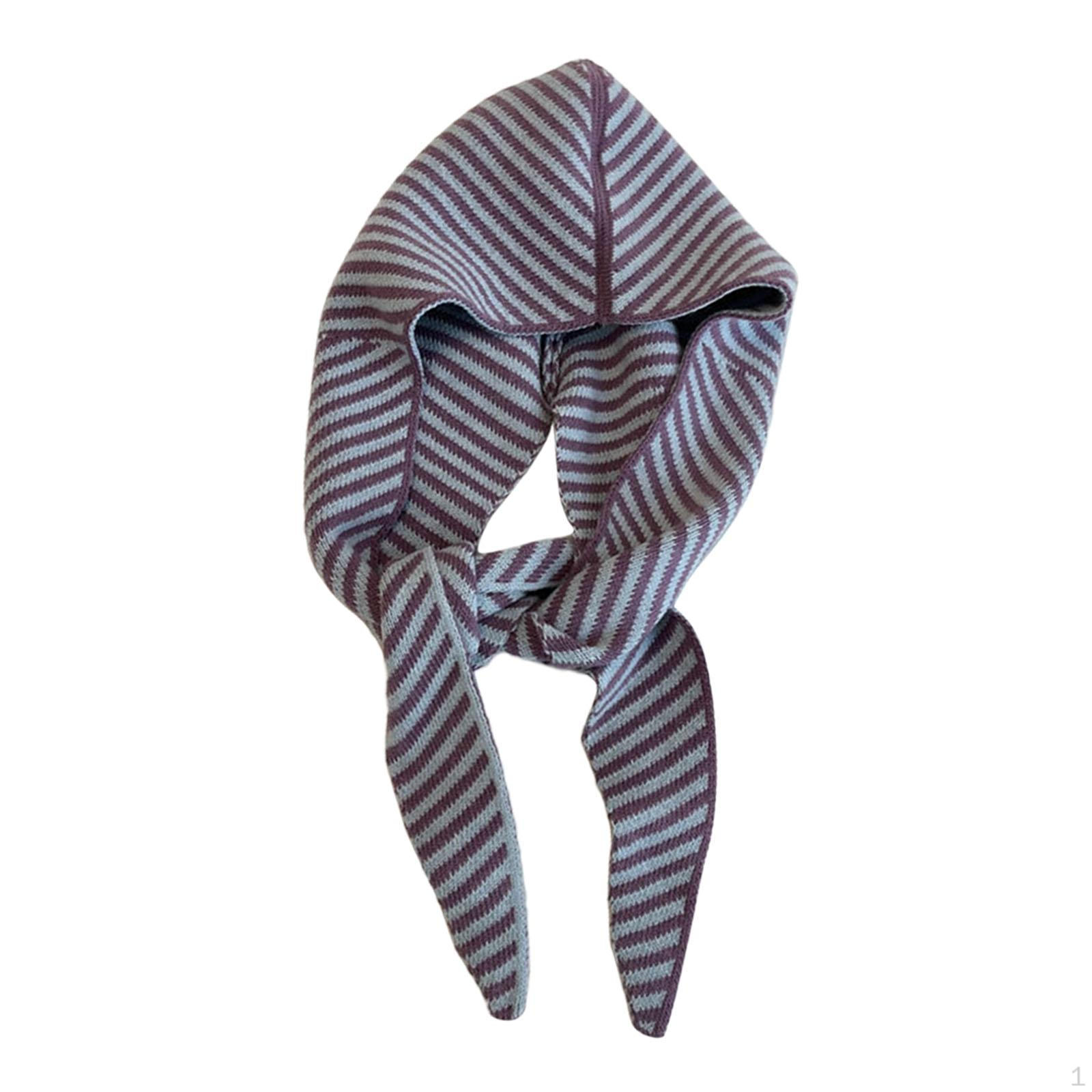 

Женский шарф-капюшон Очаровательный головной убор Грелка для шеи Годовой подарок 3 в 1 Purple