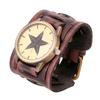 Brățară Ceas Lată Piele de Vacă Retro Ceasuri de Mână Vintage pentru Bărbați Ceas Quartz Mare Casual Stea Ceas Relogio Reloj Dropship