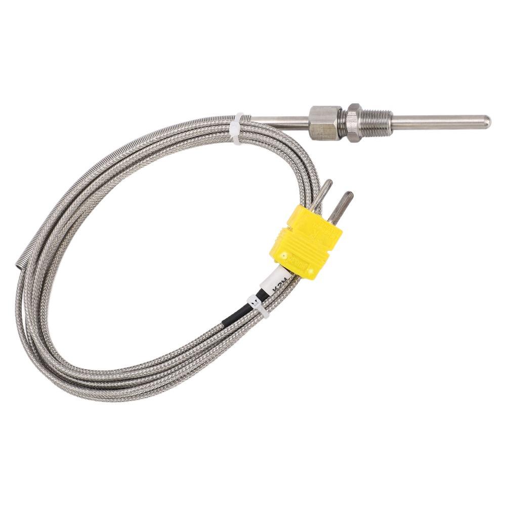 1/8" NPT Threade K-Type Thermocouple Stainless Steel ‑100 to 1250 ℃ Temperature Sensor 80mm Probe Compression Fittings