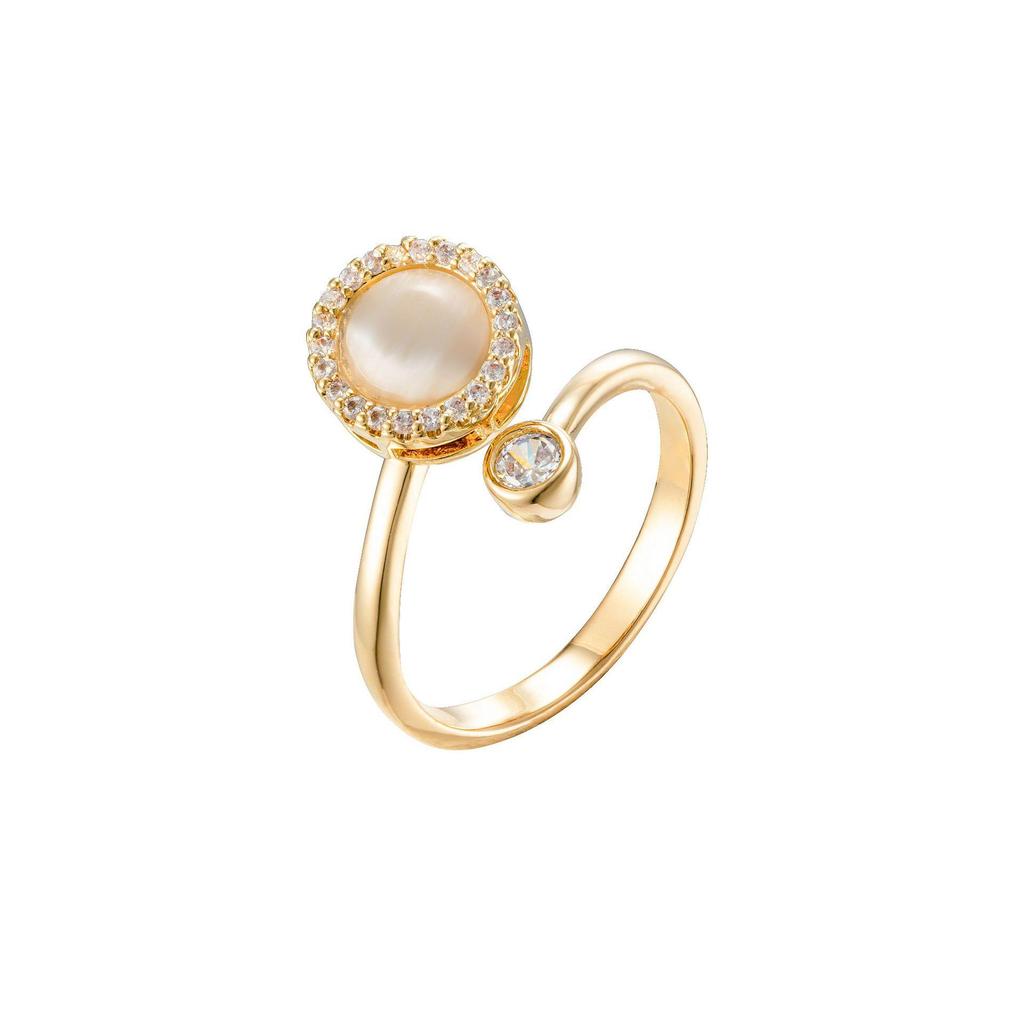 Chic Cat's Eye Rotatable Open Ring - Stylish and Versatile Index Finger Statement Jewelry