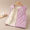 Kids Thickened Warm Padded Sleeveless Cardigan Vest For Boys And Girls