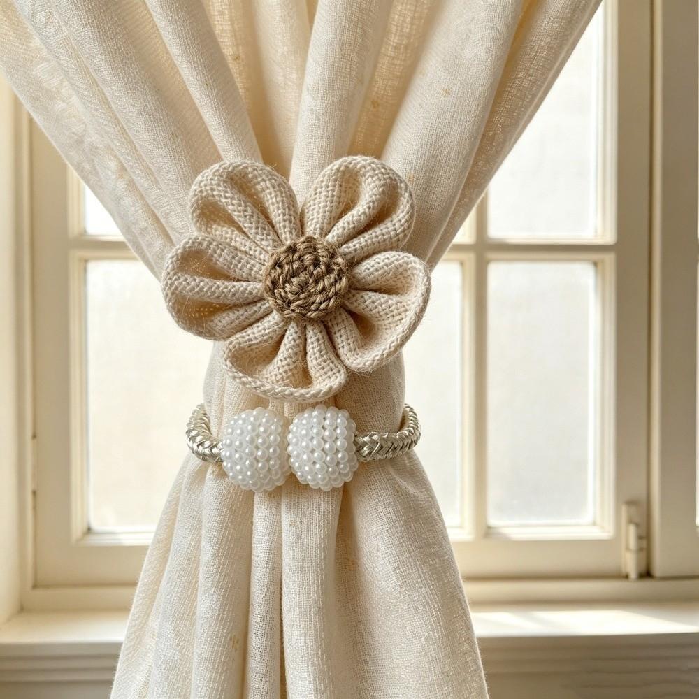 2PCS Adjustable Curtain Tie Strap Creative Curtain Buckle Gauze Curtain Binding Rope  Home Decor