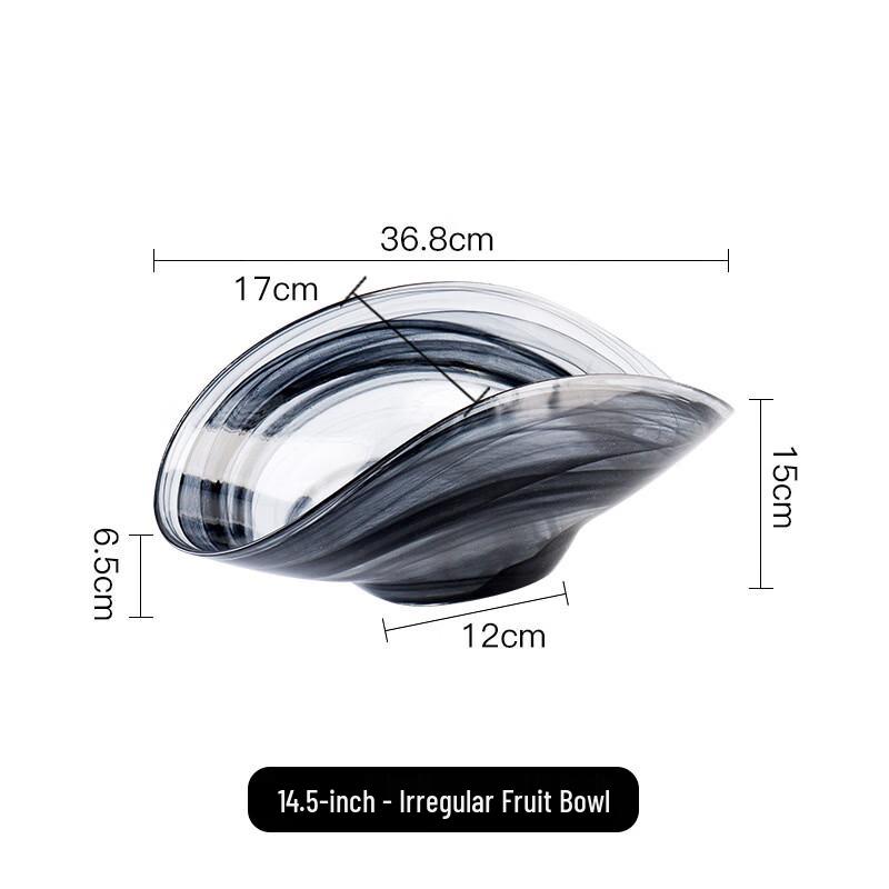 abay Japanese Handmade Irregular Glass Salad & Fruit Bowl