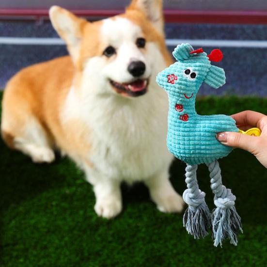 Dog Plush Toy Soft Stuffed Animal Puppy Chew Toy Squeaky Plush Duck Elephant Interactive Play Pet Tug Toy for Puppies Small Breeds Delicate Chewers