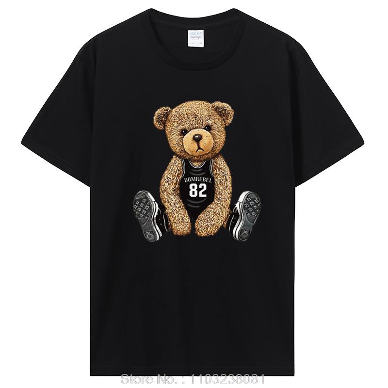Knight Box Teddy Bear Pattern T Shirt Women Summer Cotton Casual Tshirt Unisex Tops Tees Cartoon Unisex TShirt Streetwear