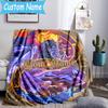 Custom Name Journey Through Middle-earth Flannel Blanket, Use for Birthday/Holiday Gift, Soft Blanket for Sofa/Bed/Camping/Office, Home Decor