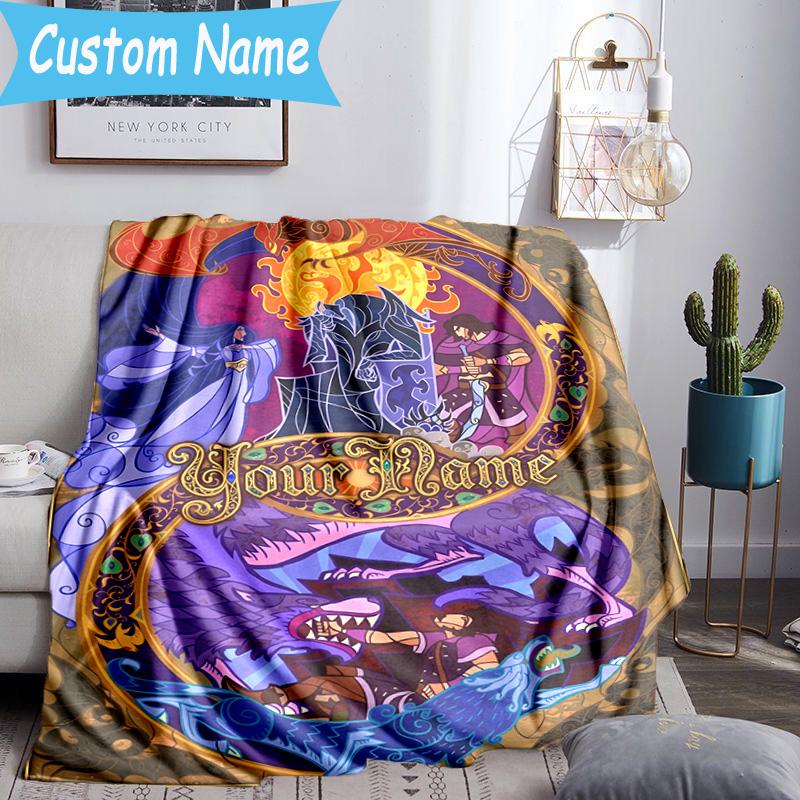 Custom Name Journey Through Middle-earth Flannel Blanket, Use for Birthday/Holiday Gift, Soft Blanket for Sofa/Bed/Camping/Office, Home Decor