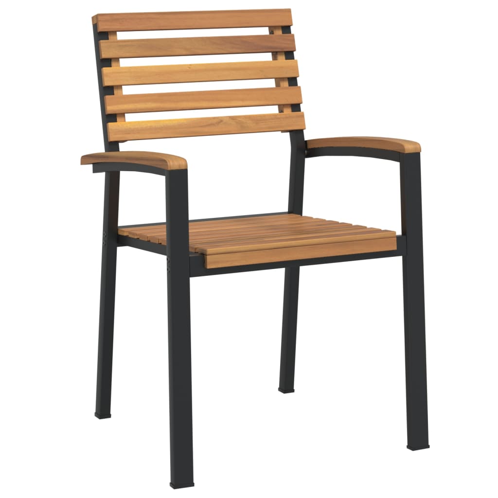 Vidaxl 5-Cz. Garden Furniture Set, Solid Acacia Wood and Metal