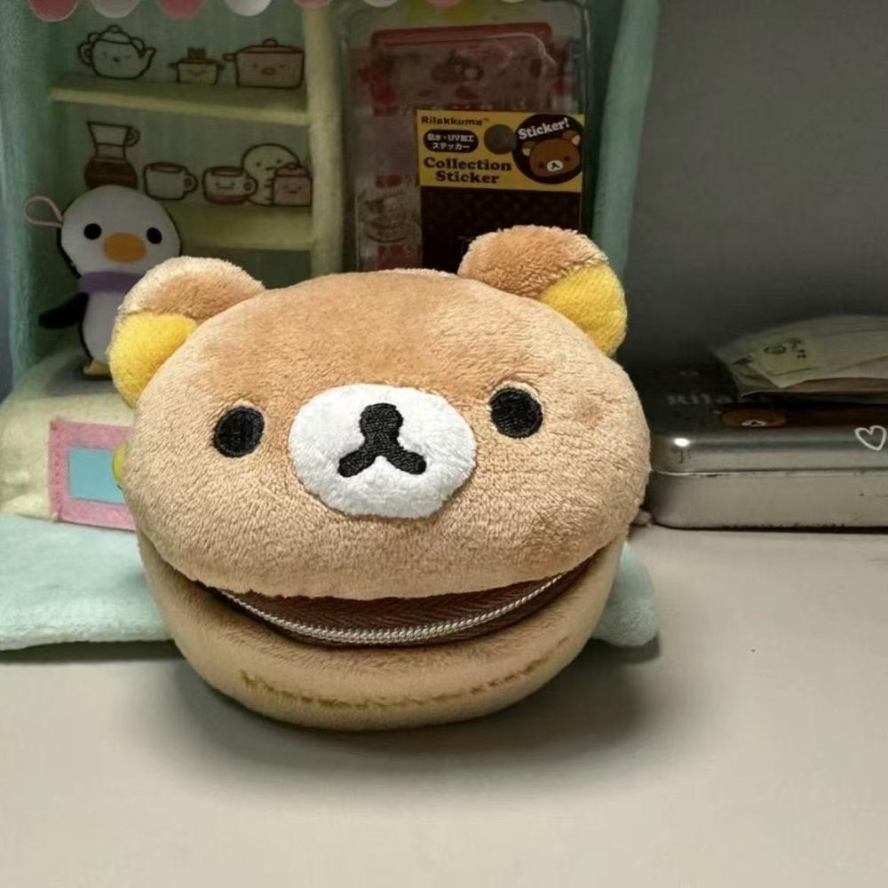 

New Portable Rilakkuma Desk Storage Cylindrical Mini Jewelry Box Kawaii Cartoon Coin Purse бежевий