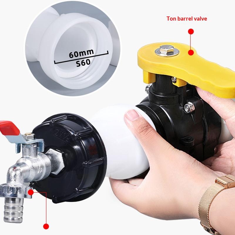 Plastová prodlužovací trubice IBC adaptér pro montáž IBC nádrž na dešťovou vodu vývod kanystru S60X6 k sudovému sudu Pipe Joint