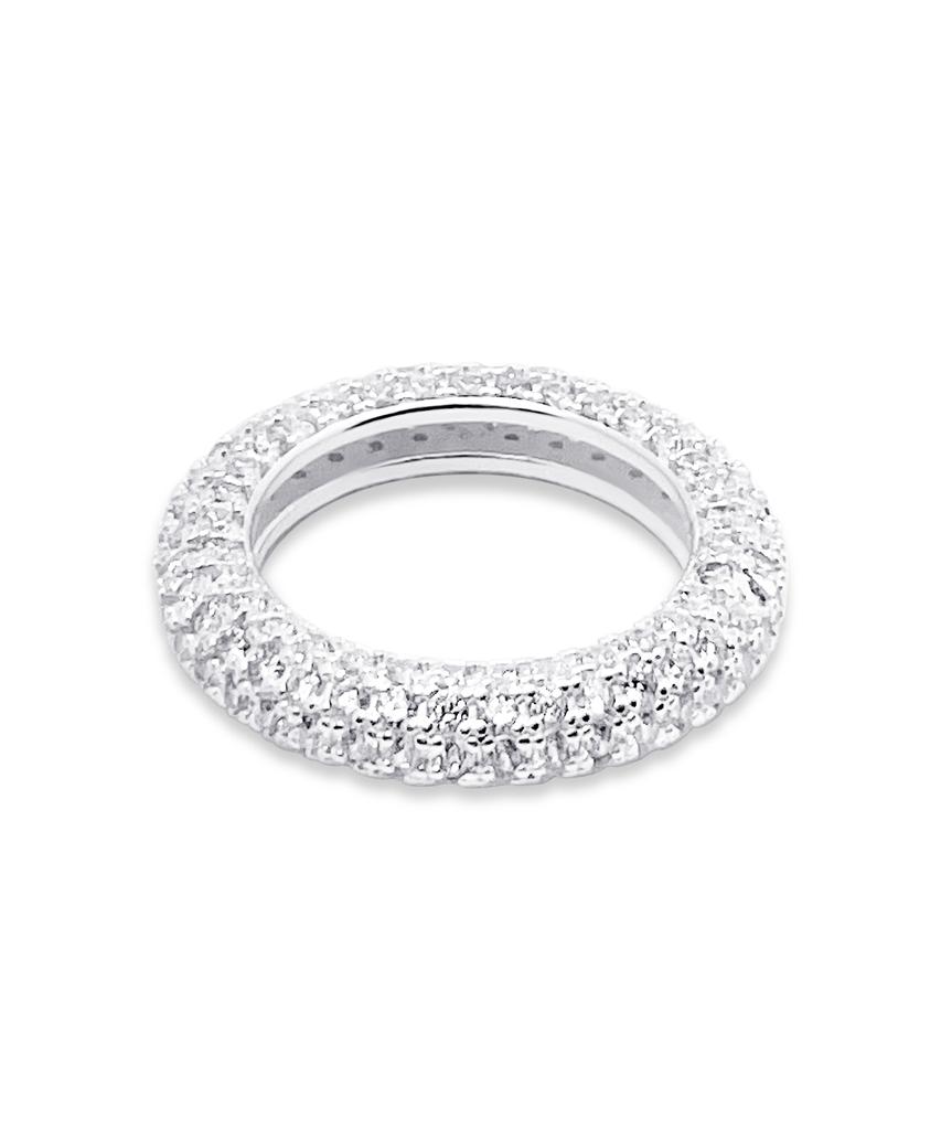 Raindrop Jewelry Raindrop Donut Pave Eternity Ring [S925]