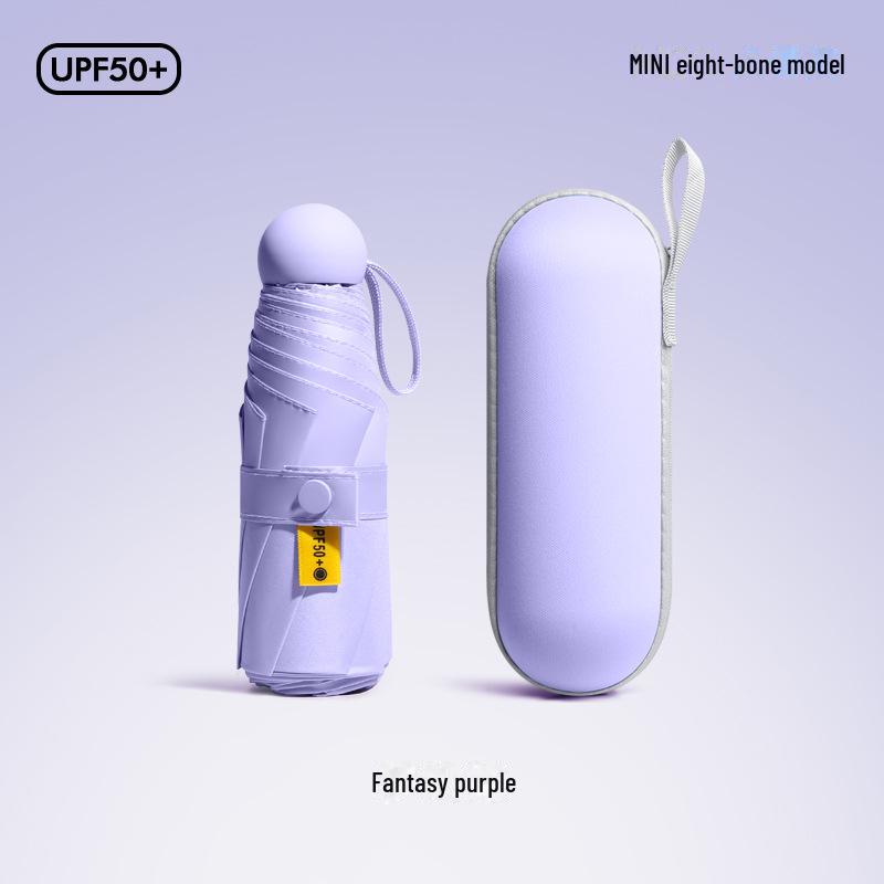 50% Folding Women's Dual-Purpose Mini Portable Pocket Capsule Umbrella - High-Grade Sun Protection