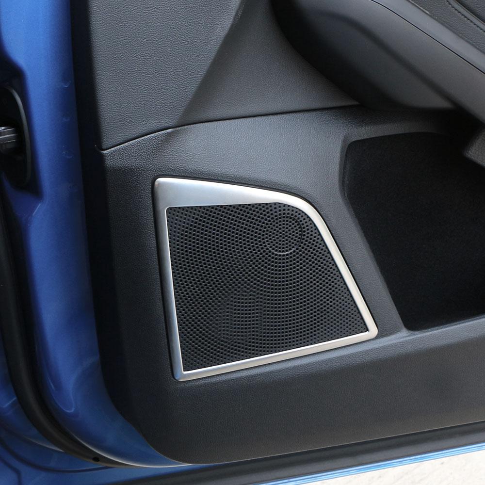 For Ford Focus 4 MK4 2019 - 2023 Door Speaker Frame Cover Audio Sound Circle Panel Sticker Stainless Steel Trim Accessories