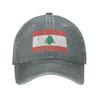 Lebanon Flag Baseball Cap Vintage Distressed Washed Snapback Hat for Unisex Women Outdoor Summer Adjustable Fit Caps Hat