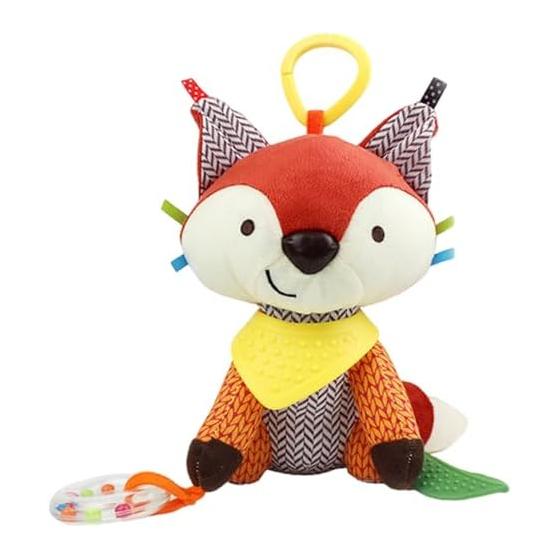 Shinse Stuffed Animal Rattle Baby Toy Rattle Cute Cloth Toy 3 Months and Up Organic Cotton Popular Baby Gift Educational Toy Newborn Children Babies