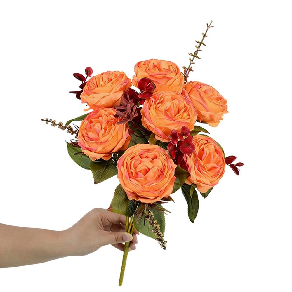 

Silk Petals Simulation Flower Rose 7 Heads Decorative Flower Home Decoration