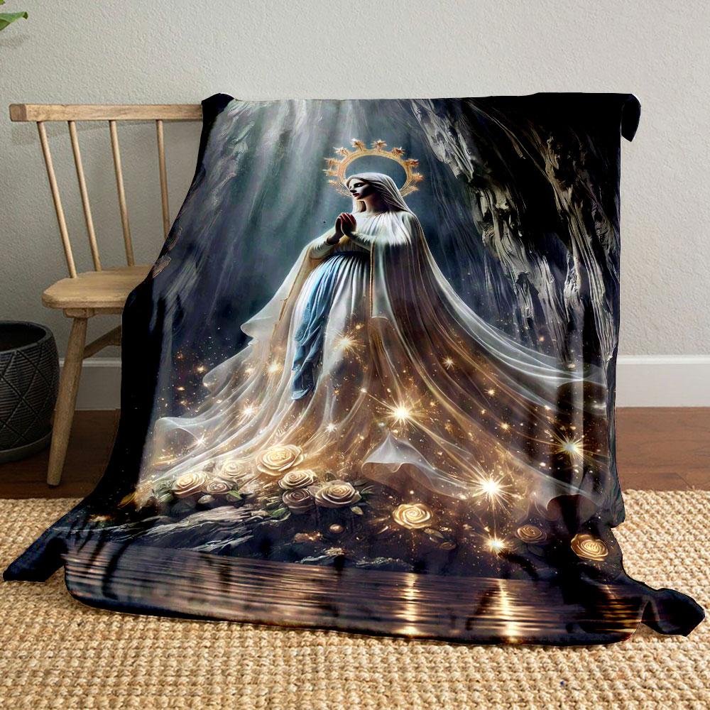 

Religious Theme Cozy Throw Blanket Printed Blanket for Living Room Bed Couch lunch break Soft Cozy Blanket for Friend s festival Gift 80cm x 120cm