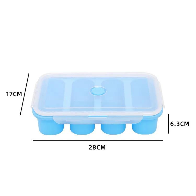 Giant Storage for Food Meal Sauce with Lid Cozinha Silicone Freezer Trays Extra Large Soup Ice Cube Tray Food Freezing Molds