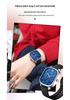 Oufanny Elegant Moon Phase Square Waterproof Watch for Men and Women - High-End Quartz Wristwatch