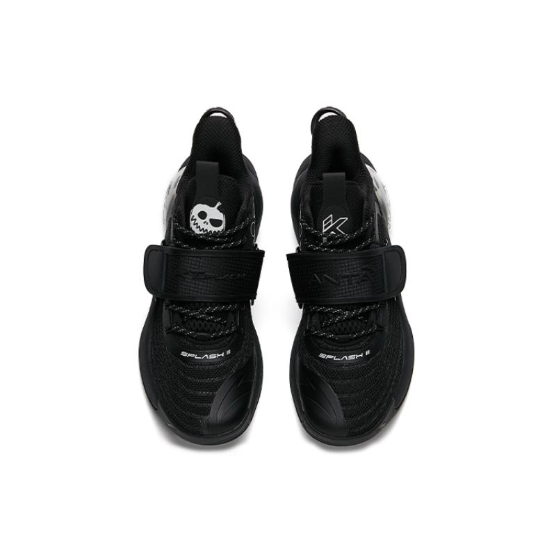 Anta Water Flower 3 Wear-Resistant Slip-Resistant Mid-Top Performance Basketball Shoes Men's Black White Sneakers 112121604S-8