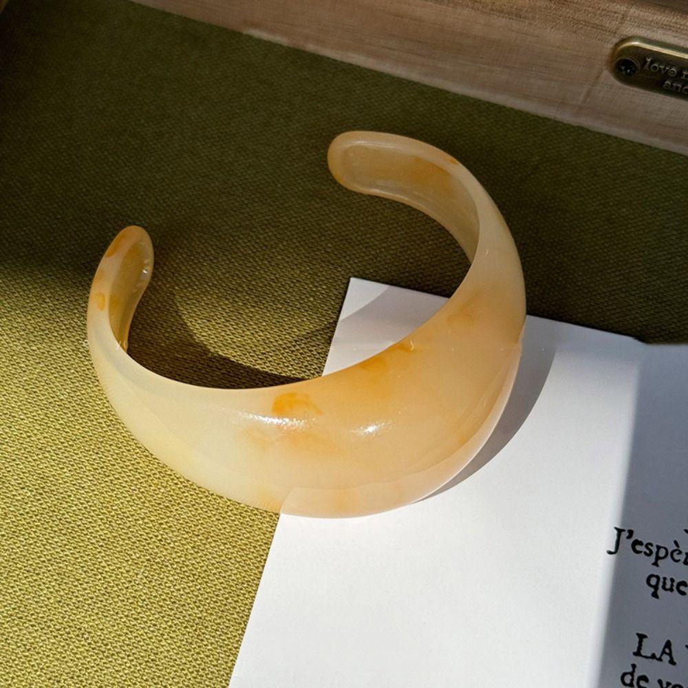 Irregular Resin Bangle Dopamine C Shape Cuff Bangles Exaggerated Exaggerated Bracelet  Decoration
