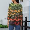 Women's Fashion Casual Round Neck 3/4 Sleeve Loose Printed T-Shirt Ladies Top