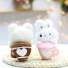 Creative Milk Tea Cup Series Plush Toy Pendant Cute Panda Doll Keychain Bag Hanging Decoration