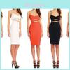 Squisito Abito da Sera/Cocktail Bodycon Senza Maniche con Fasciatura Moda da Donna per Feste