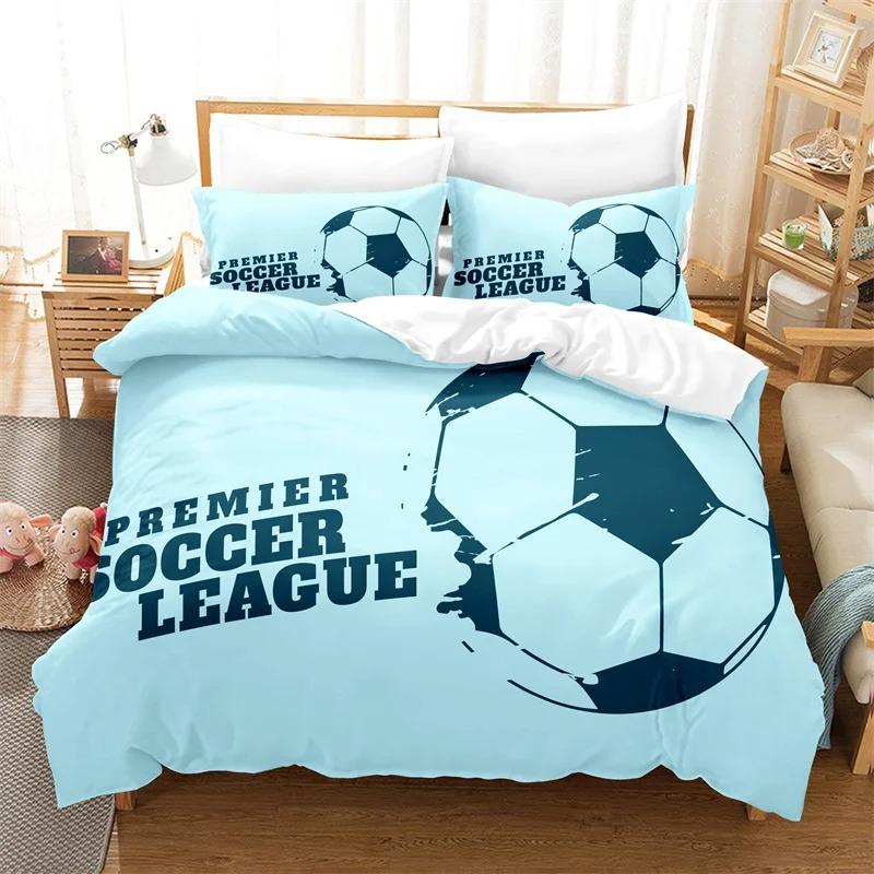 Football Bedding Set Competitive Sports Boy Duvet Cover Set King Quilt Cover Youth Children's Double Duvet Cover Bedding Set