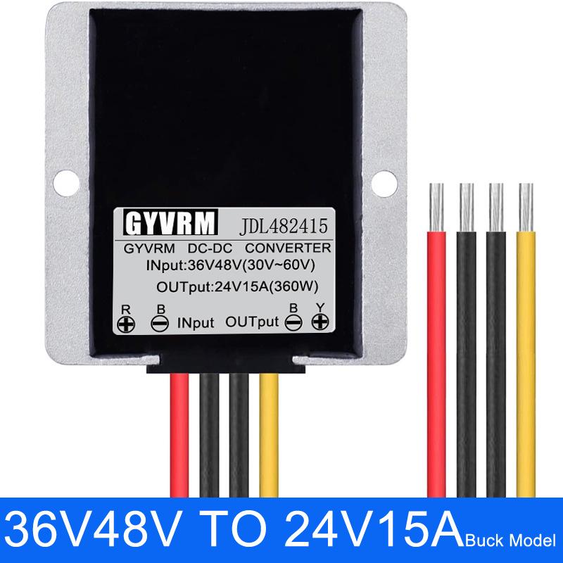36V/48V to 24V 15A DC-DC Buck Converter Step-Down Regulator