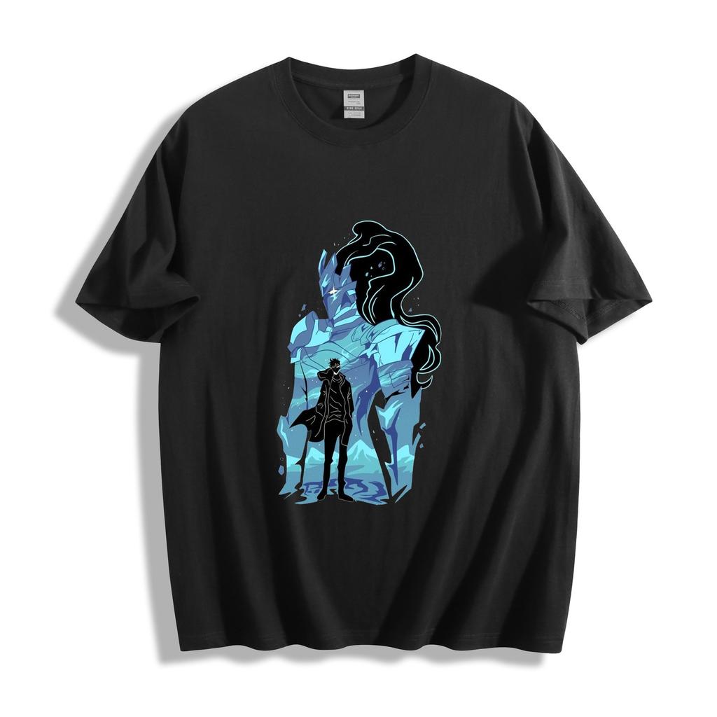 Solo Leveling Sung Jin-Woo & Igris T-Shirt - Shadow Monarch Graphic Unisex Tee