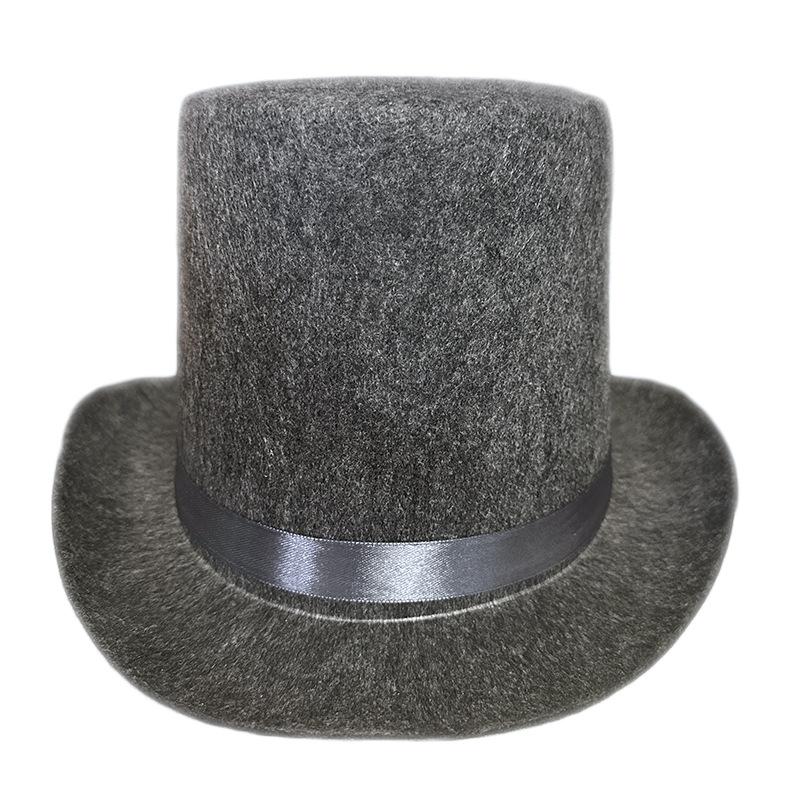 High hat retro British gentleman jazz hat magician hat show sequined hat rain high hat non-woven