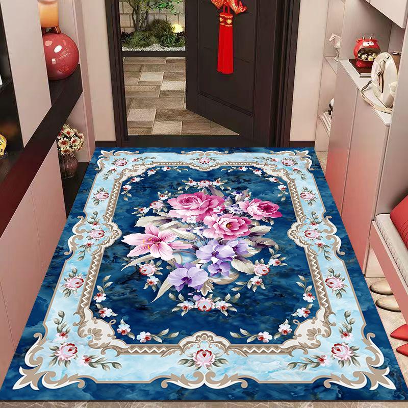 Entrance Carpet At The Foyer Dirt Resistant Crystal Velvet Carpets Absorbent Foot Mats Door Mats