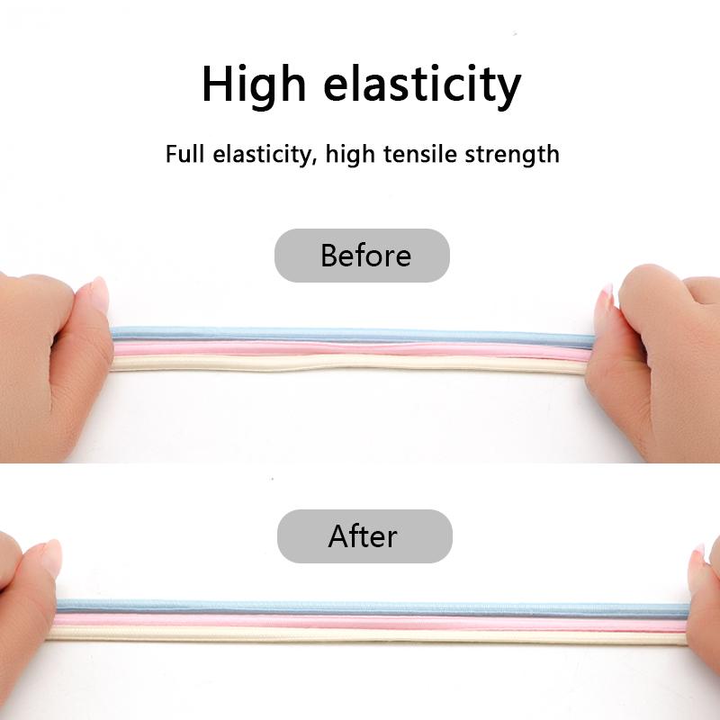 No Tie Shoelaces Tieless Elastic Shoe Laces Round Shoelace Sneakers for Kids and Adult with Strong Lock and Speed Shoestrings