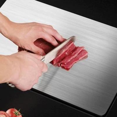 Doppelt Dicke Titan Schneidebretter Edelstahl Für Heimküche Kochbrett Fleisch Obst Gemüse Brot Outdoor Camping