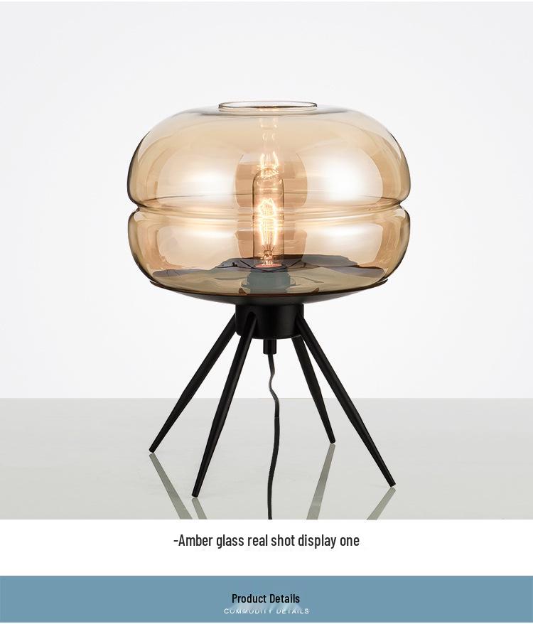 Minimalist Nordic Glass Table Lamp for Bedroom or Living Room Decor