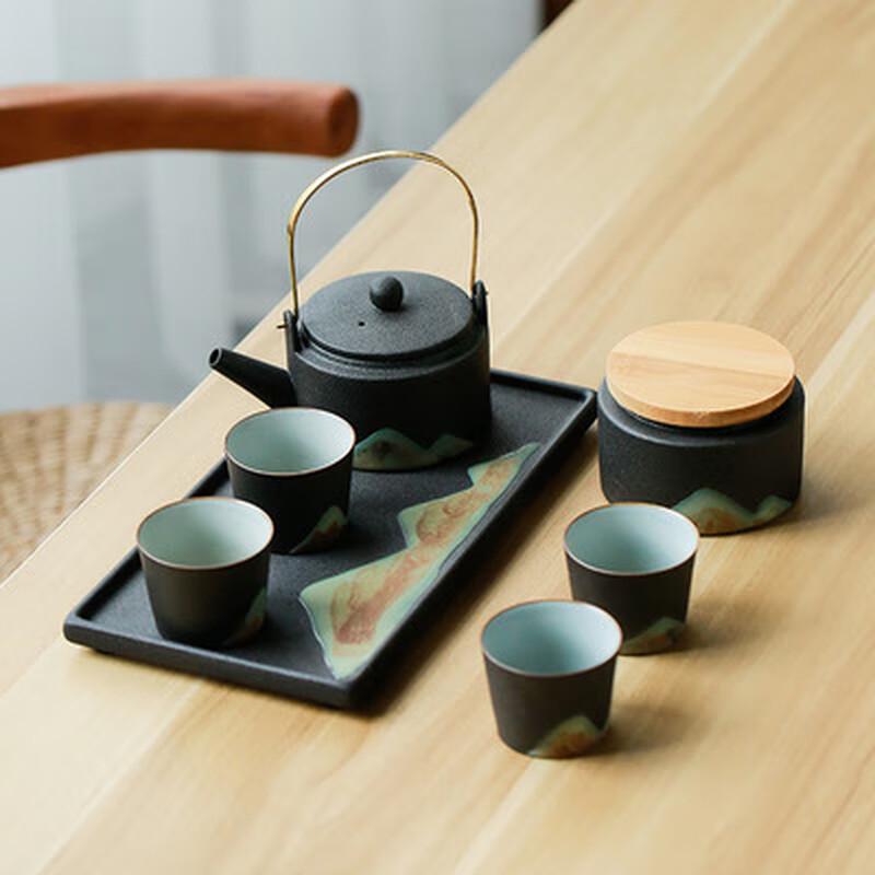 Handmade Black Pottery Kung Fu Tea Set