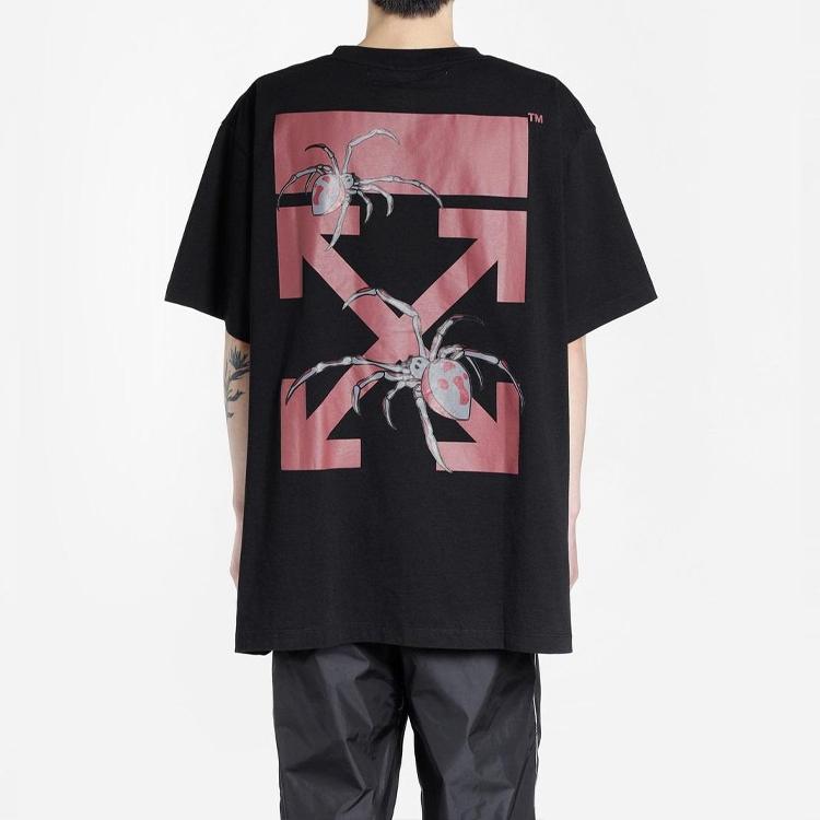 OFF WHITE Oversized tričko s potiskem pavoučích šípů OMAA038S201850011024