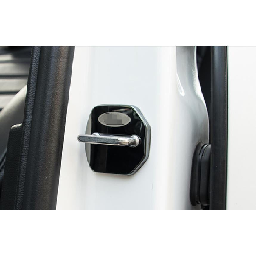 For Ford Edge 2015- Steel Black Titanium Door Lock Buckle Protection Trim 4X