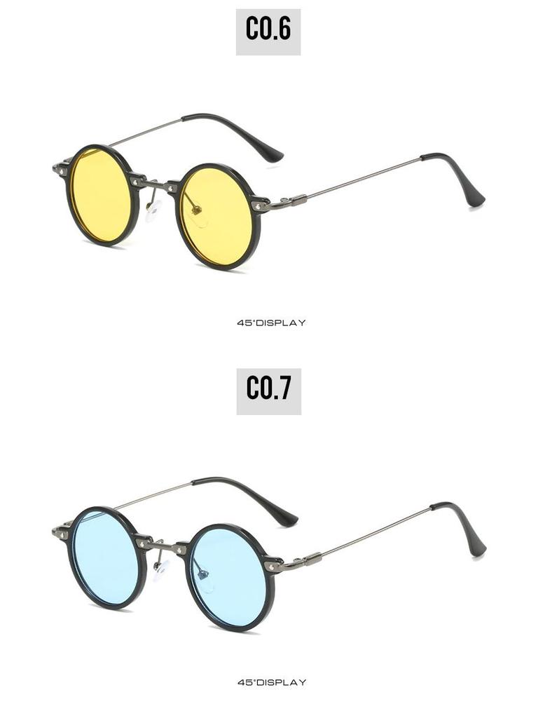 Óculos de Sol Redondos Steampunk Retrô Europeus e Americanos - Estilo Celebridade da Internet