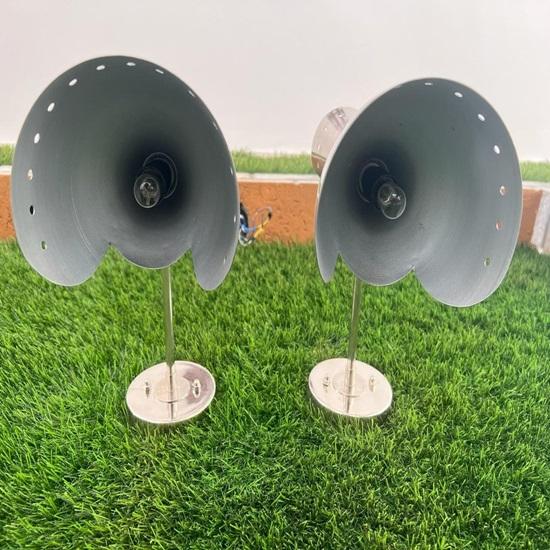 Set of 2 Mid-Century Modern Italian Double Wall Sconce Lighting Fixture for Bathroom or Washbasin Décor