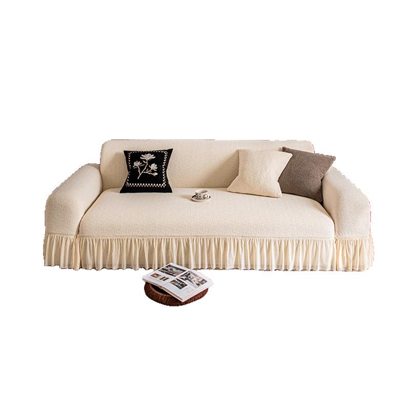 Retro High End Winter Plush Skirt Sofa Cover All Inclusive Universal Cover Anti Cat Scratch Cloth Sofa Cover